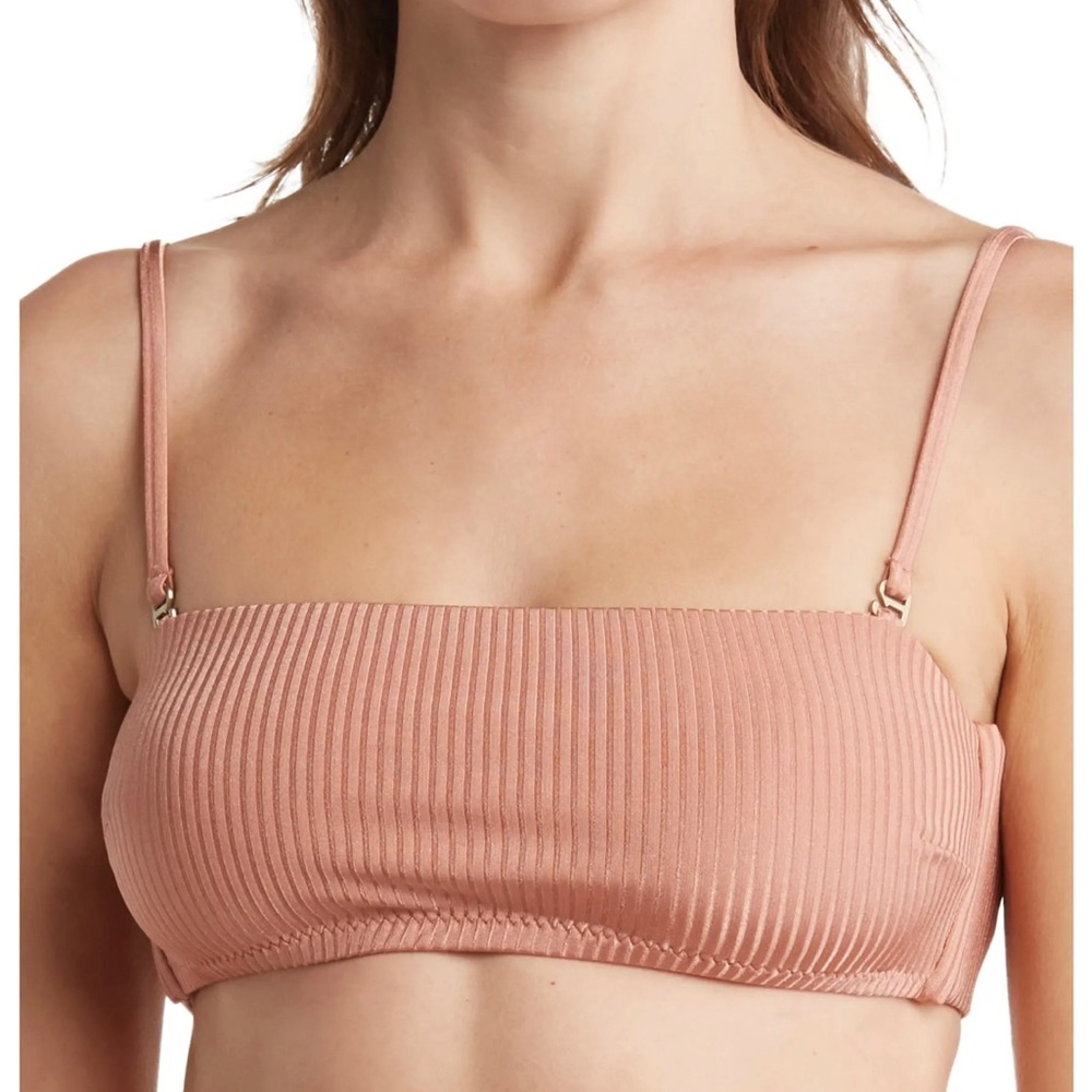 Women’s Vitamin A pink/salmon bikini top and bottom- never worn